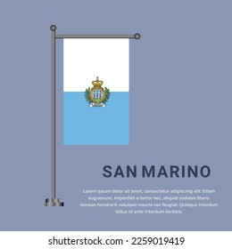 Illustration of San Marino flag Template