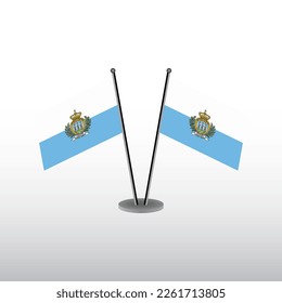 Illustration of San Marino flag Template