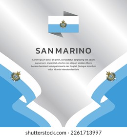 Illustration of San Marino flag Template