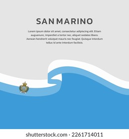 Illustration of San Marino flag Template