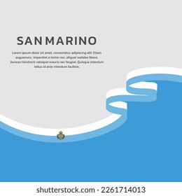 Illustration of San Marino flag Template