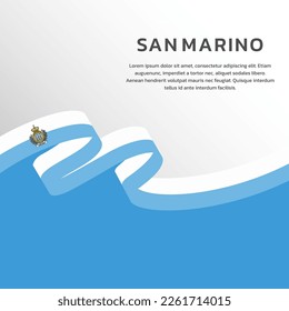 Illustration of San Marino flag Template