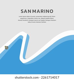 Illustration of San Marino flag Template