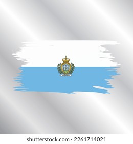 Illustration of San Marino flag Template