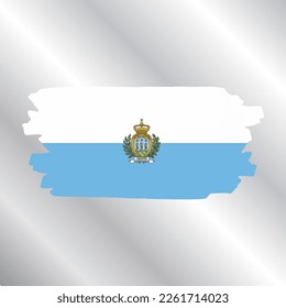 Illustration of San Marino flag Template