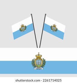 Illustration of San Marino flag Template