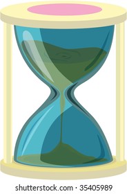 ilustración de reloj de arena en blanco