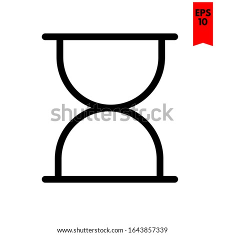 illustration of sandclock flat icon