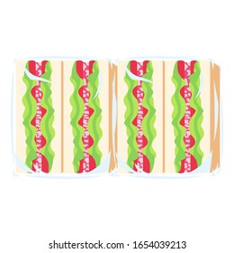 Ilustración del sándwich