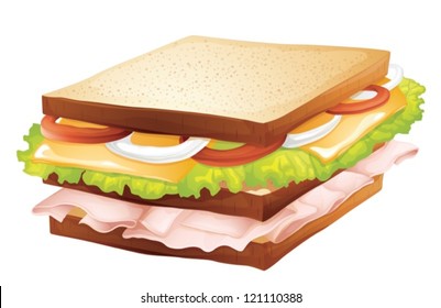 illustration of a sandwich on a white background