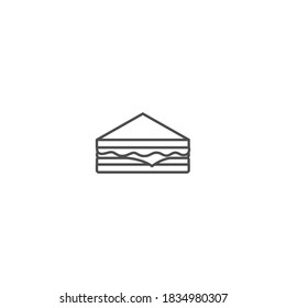 Illustration of Sandwich Outline Icon - Fast Food Icon Set Vector Illustration Design.