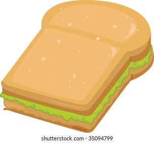 illustration of sandwitch on white