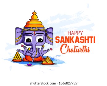 illustration of sankranti chaturthi  is an auspicious day dedicated to Ganesha