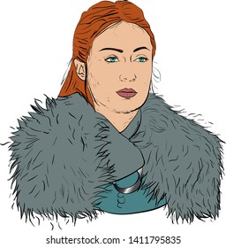 Illustration of Sansa Stark from Game of Thrones