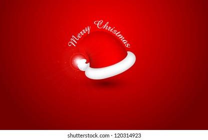 illustration of Santa Cap for Merry Christmas and Happy New Year