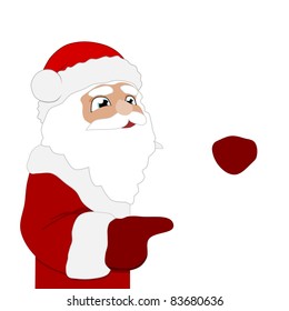 Illustration of Santa Claus with blank space