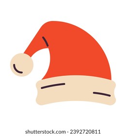 Ilustración del sombrero navideño de santa claus