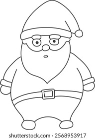 An illustration of a santa claus with distinctive hand drawn lines