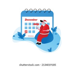 illustration of Santa Claus flat design