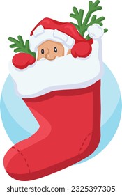 Illustration of Santa Claus with Gifts. Holiday. Christmas. Holiday.