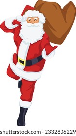 Illustration of Santa Claus with Gifts. Holiday. Christmas. Holiday.