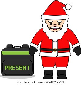 Illustration of Santa Claus with humor 