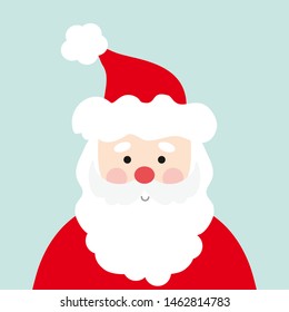 Illustration of Santa Claus. Santa Claus icon. Christmas card with Santa Claus. 