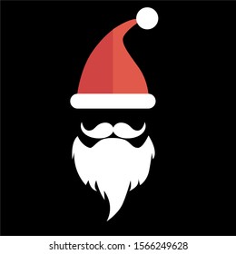 illustration of santa claus icon, sticker,tshirt print, vector illustration