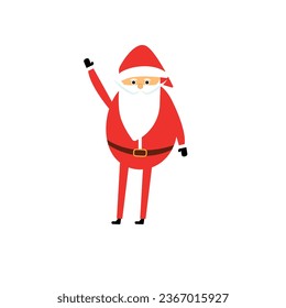 Illustration of santa claus isolated on white background,vector illustration eps10 