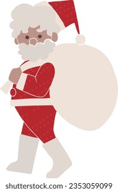Illustration of Santa Claus in landscape orientation