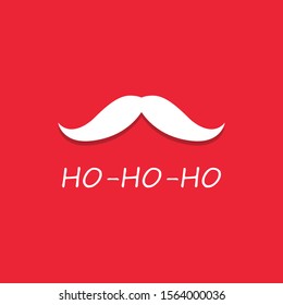 illustration of Santa Claus mustache singing ho ho ho wishing Merry Christmas