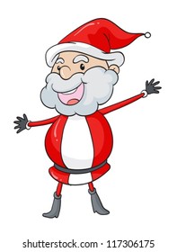 illustration of santa claus on a white background