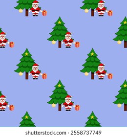 Illustration of Santa Claus pattern on Christmas Day