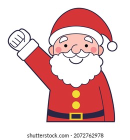 Illustration of Santa Claus in a pose to do his best