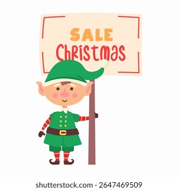 Illustration santa claus template background merry season snow flakes typography board friendly holiday pose costume character empty greeting celebration invitation card design