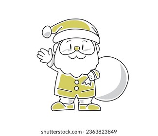 Illustration of Santa Claus Waving
