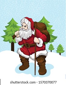 illustration santa cruz, santa cruz illustration for greeting card and t-shirt design illustrations