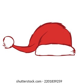 Illustration of santa hat color