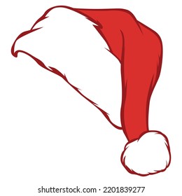 Illustration of santa hat color