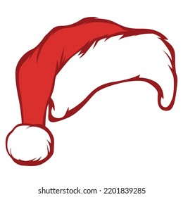 Illustration of santa hat color
