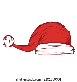 Ilustración del color del sombrero de santa