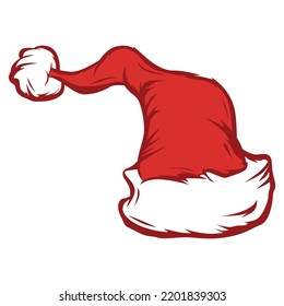 Illustration of santa hat color