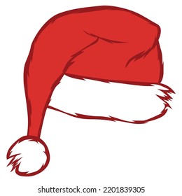 Illustration of santa hat color