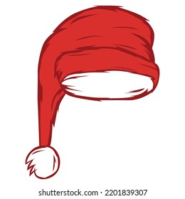 Illustration of santa hat color