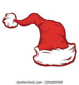 Illustration of santa hat color