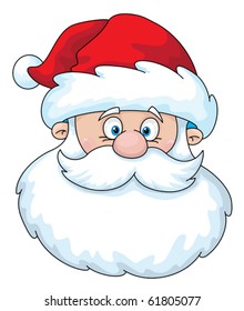 Illustration of a Santa head