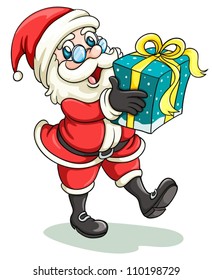 Illustration einer Santaclause auf weißem Hintergrund