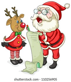 illustration of a santaclause on a white background