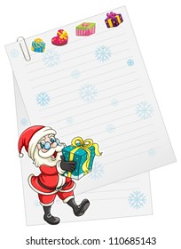 illustration of a santaclause on a white background