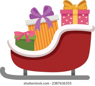 Illustration Santa's Christmas sleigh vector